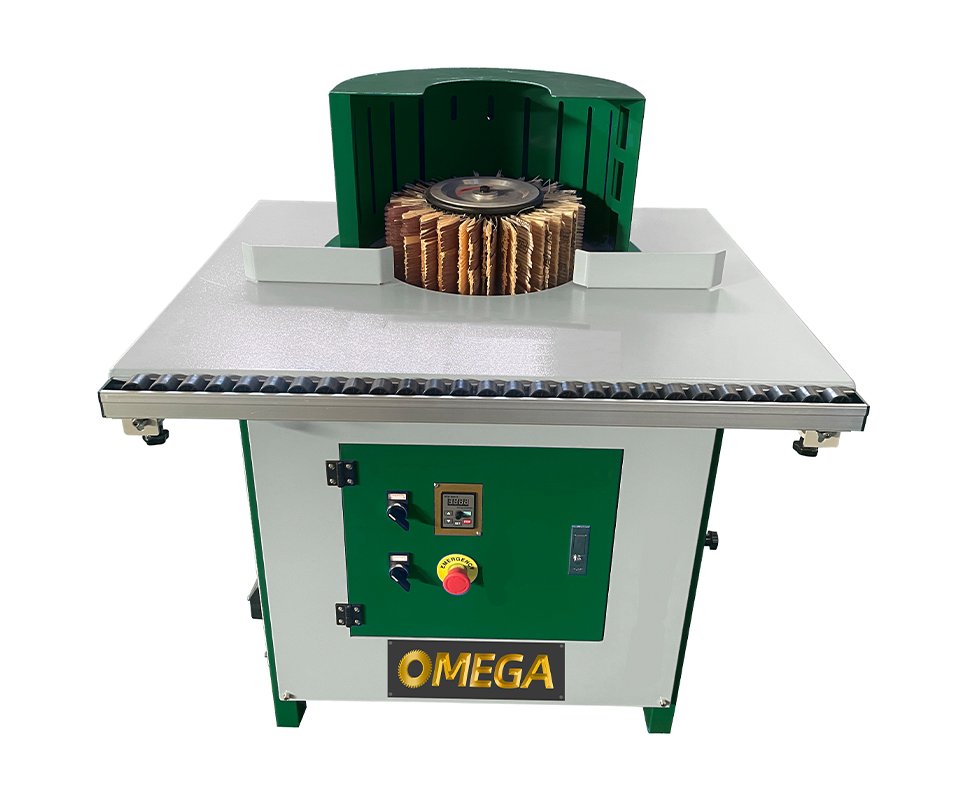 Electric Manual Lifting Vertical Drum Brush Polishing Machine